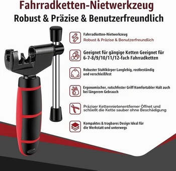9dielna sada náradia na reťaze bicyklov, náradie na reťaze bicyklov, kliešte na zámok reťaze,