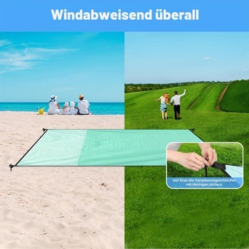 CASEBOT Extra veľká plážová deka bez piesku 210x200 cm, pikniková deka, odolná proti piesku,