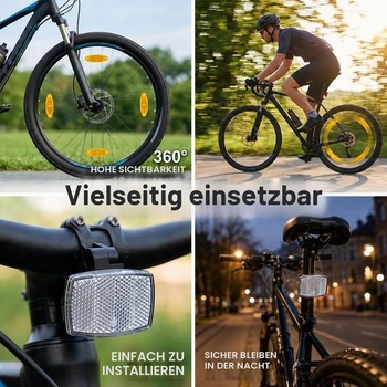 Sada odraziek na bicykel Briking vpredu a vzadu - odrazky v tvare mačacieho oka pre horské bicykle,