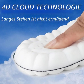 Vložky do topánok 4D Cloud z pamäťovej peny s podporou klenby, čierne, EU 39-40