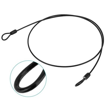Bezpečnostný kábel Loop cable s očkami pre bicykle a kolobežky, vnútorný oceľový drôt, vonkajší