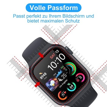 Ochranná fólie Elecshion pro Apple Watch Series 1/2/3 42 mm, tvrdost 9H, odolná proti poškrábání