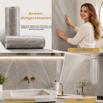 Samolepiace dlaždice, mramorový vzhľad, 40 x 300 cm, mramorová tapeta, hrúbka 2,3 mm, 01