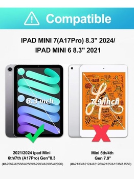Klávesnica WINCHKING pre iPad Mini 7 2024, Puzdro s klávesnicou pre iPad Mini 8,3 palce 7 2024/