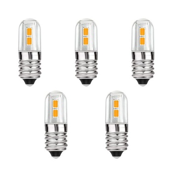5 ks E10 LED žiaroviek 6V, AC/DC 6V 0,3W, 3000K teplá biela, nahrádza 3 watty, náhradné žiarovky za