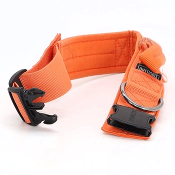 Obojek pro psy OneTigris s kovovou přezkou (oranžový, M)
