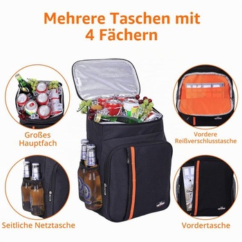 Chladiaci batoh 23L - Veľká chladiaca taška, piknikový batoh, vodotesný batoh, ultraľahké batohy pre