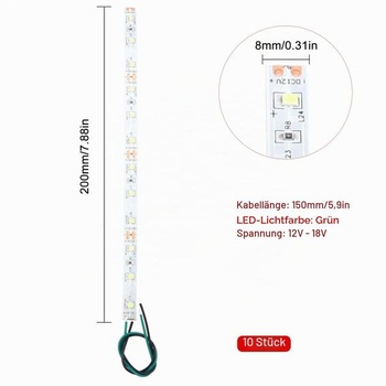 YIXISI 10 kusov 200mm vopred zapojených LED pásikov, 2335 SMD LED, 12-18V LED pásiky, modelárske LED