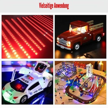 YIXISI 25 kusov 17mm predpripravených LED pásikov, 2835 SMD LED, 12-18V, červené, modelárske LED