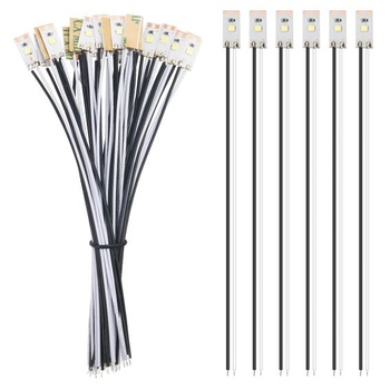 YIXISI 25 kusov 17mm predpripravených LED pásikov, 12-18V, biele, modelárske LED osvetlenie, vonkajšie,