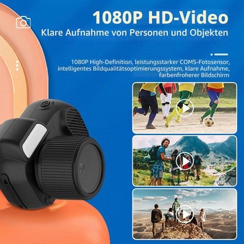 Digitálna nahrávacia kamera, 1080P vlogovacia kamera s 0,96palcovou obrazovkou, kompaktná prenosná