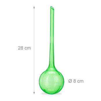 Zalievacie gule Relaxdays, sada 9 kusov, V x H: 28 x 8 cm, zalievacie gule na rastliny, 250 ml každá,