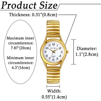 Dámské náramkové hodinky JewelryWe, elegantní analogové quartzové hodinky s digitálním ciferníkem a