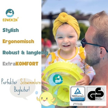 Plavecké krídla EDWEKIN® Premium | Certifikácia TÜV a GS ✓ | Pre deti 1-6 rokov | Bez BPA a štýlový
