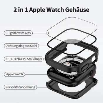 Voděodolné pouzdro 2 v 1 pro Apple Watch Series 11/10 46 mm z titanové oceli