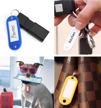 Kľúčenky s visačkami, 20 kusov, viacfarebné, ľahko čitateľné, na batožinu, domácich miláčikov a do