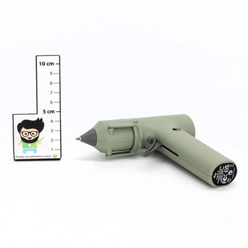 Tavná pištoľ Tilswall s batériou 2000 mAh a 20 lepiacimi tyčinkami, 7×140 mm, zelená olivová