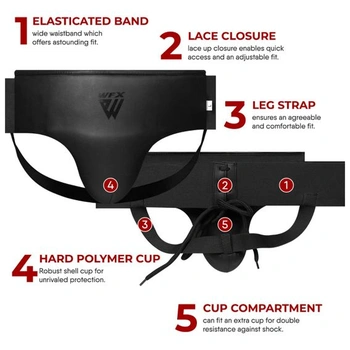 WFX chránič třísel, box, MMA, pánský elastický kožený suspenzor, chránič třísel, pánský, dámský,