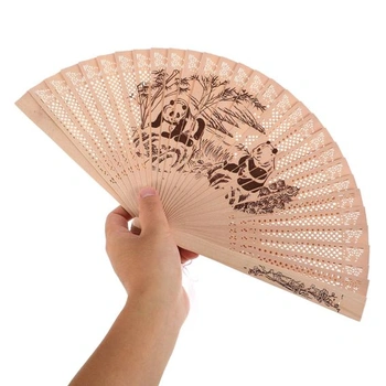 Skladací ventilátor Healifty zo santalového dreva, ručný…