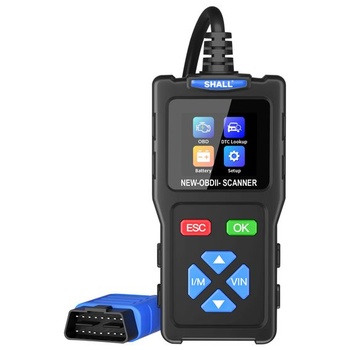 Skener/čítačka chybových kódov SHALL T100 OBD2 na testovanie motorov automobilov – diagnostický nástroj