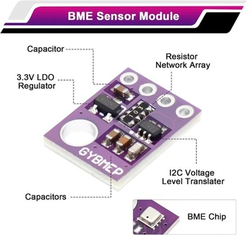 Barometrický senzor BME-280 pro teplotu, vlhkost a tlak vzduchu, senzor vlhkosti BME 5V, modul IIC