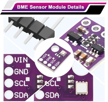 Barometrický senzor BME-280 pro teplotu, vlhkost a tlak vzduchu, senzor vlhkosti BME 5V, modul IIC