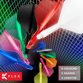 Target Darts Target K-Flex Integrated Vols v Darto and Arbres, Blanco, Mediana Tige (33mm), No.6