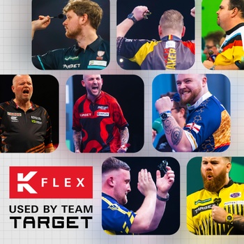Target Darts Target K-Flex Integrated Vol. v Darto and Arbres, Blanco, Media Tige (33mm), No.6