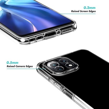 Pouzdro na telefon pro Xiaomi 14, průhledné silikonové pouzdro s vestavěnou ochranou displeje,