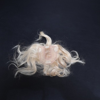Flufymooz Príčesky z pravých ľudských vlasov pre ženy, 26 cm ofina na sponky, 100% ľudské vlasy pre