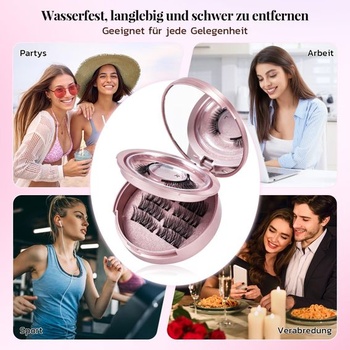 Magnetické riasy, 3 magnetické riasy, plné a 3/4 polovičné štýly rias, magnetické riasy s prirodzeným