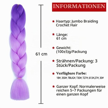 Xtrend 24 palcov 3 balenia jumbo vrkôčikových vlasov syntetické ombre vrkôčikové vlasy vysokoteplotné