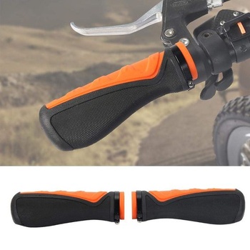 Ergonomické rukoväte riadidiel Yosoo Health Gear, protišmykové gumové rukoväte v oranžovej a čiernej