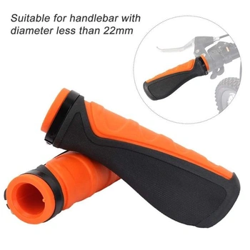 Ergonomické rukojeti řídítek Yosoo Health Gear, protiskluzové gumové rukojeti v oranžové a černé