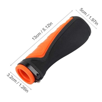 Ergonomické rukoväte riadidiel Yosoo Health Gear, protišmykové gumové rukoväte v oranžovej a čiernej