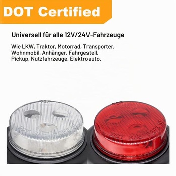 AUTOXBERT 2 ks lakťových obrysových svetiel obrysové svetlá 12-30V obrysové svetlá vodotesné LED