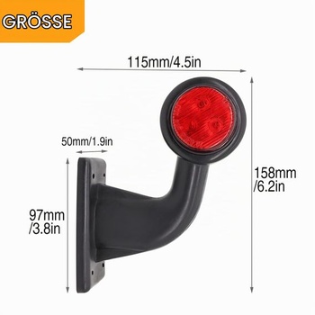 AUTOXBERT 2 ks lakťových obrysových svetiel obrysové svetlá 12-30V obrysové svetlá vodotesné LED