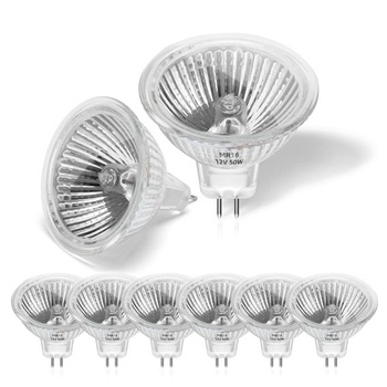 Morotty 8dielne balenie halogénových bodových žiaroviek MR16 GU5.3 12V 50W, 600LM, teplá biela 2700K,