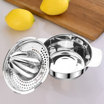 Odšťavovač citrónov Avesteir z nerezovej ocele, priemer 13,6 cm, ručný lis na citrusy s nádobou 300