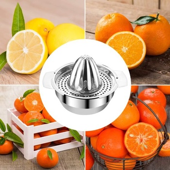 Odšťavovač citrónov Avesteir z nerezovej ocele, priemer 13,6 cm, ručný lis na citrusy s nádobou 300