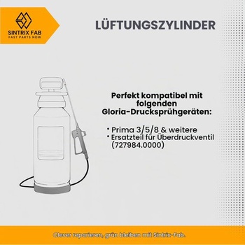 Sintrix-Fab 2x odvzdušňovací valec pre tlakový postrekovač kompatibilný s tlakovými postrekovačmi