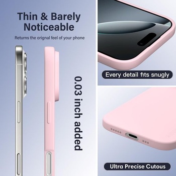 Pouzdro X-level pro iPhone 16 Pro Max, tenké měkké pouzdro, růžové pro iPhone 16 Pro Max růžové