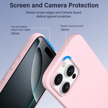 Pouzdro X-level pro iPhone 16 Pro Max, tenké měkké pouzdro, růžové pro iPhone 16 Pro Max růžové