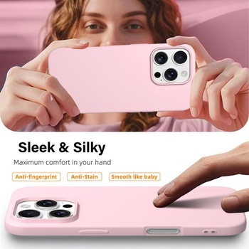 Pouzdro X-level pro iPhone 16 Pro Max, tenké měkké pouzdro, růžové pro iPhone 16 Pro Max růžové