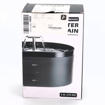 Fontána pro kočky Nenozi, černá 2,2 l