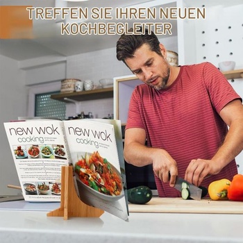DabbOo Odnímatelný dřevěný stojan na ozdoby, držák na talíře, dřevěný držák na kuchařku