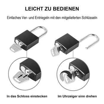 [Antirezový] Pevný hliníkový visiaci zámok s 2 kľúčmi, DIY 44mm dlhý bezpečnostný zámok so strmeňom,