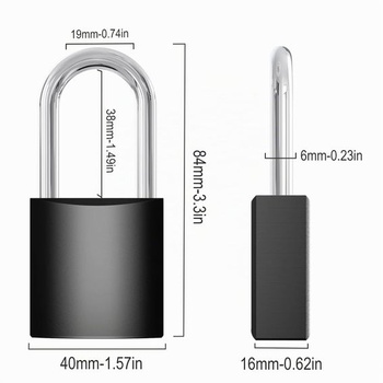 [Antirezový] Pevný hliníkový visiaci zámok s 2 kľúčmi, DIY 44mm dlhý bezpečnostný zámok so strmeňom,