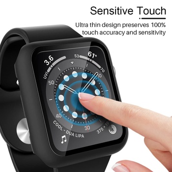 Balení 2 pouzder TAURI s ochranným tvrzeným sklem Navrženo pro Apple Watch 42mm Series 3 2 1 360°