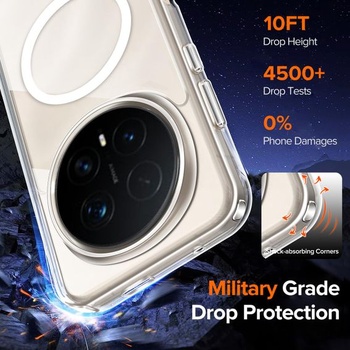 Priehľadné magnetické puzdro ivoler pre Honor Magic 8 Pro 5G, [kompatibilný s MagSafe] [vojenská